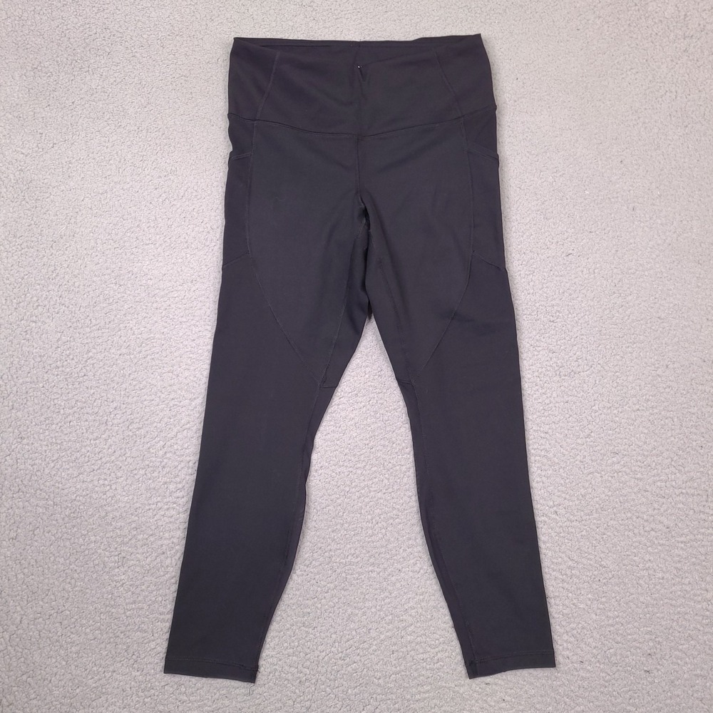 Yogalicious Lux XL Black Sheer‎ Leg Back Leggings Athletic Yoga Gym Work Out